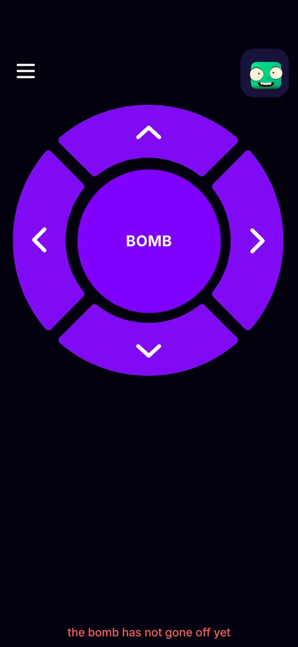 The matching phone controller: a joystick and action buttons