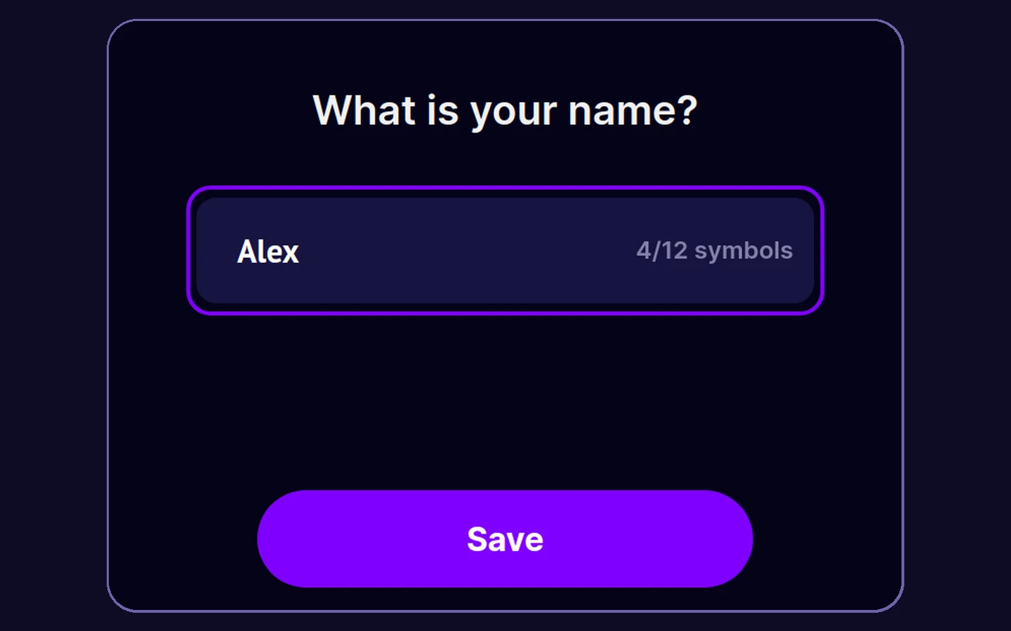 A phone asking: what is your name?